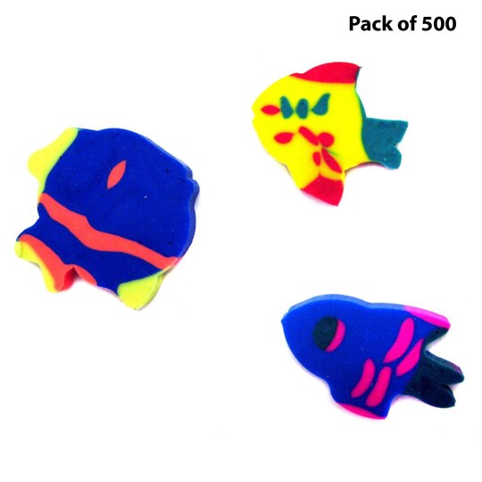 Raheev; Fish Erasers Assorted colors and styles | Learning Activities for Kids | Raheev®; Category:Erasers; Image:1
